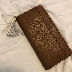 Fossil, Tara Clutch, Brown/White